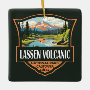 Ornement En Céramique Parc national volcanique de Lassen Illustration Vo