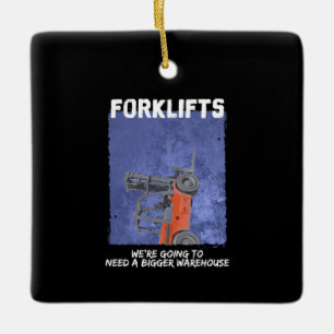 Ornement En Céramique Parody de Forklifts
