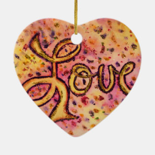 Ornement En Céramique Parties scintillant rose glamour Art Peinture Orna