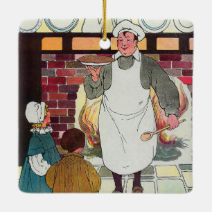 Ornement En Céramique Pat-a-cake, pat-a-cake, l'homme de Baker