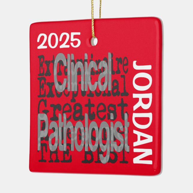 Ornement En Céramique Pathologiste clinique Extraordinaire PERSONNALISÉ (Gauche)