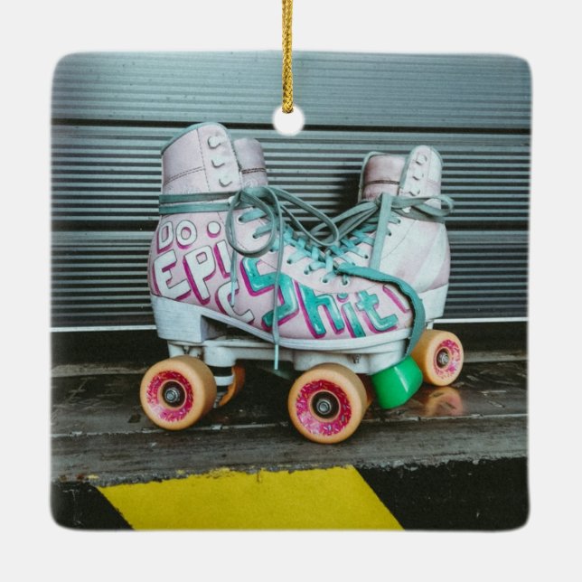 Ornement En Céramique Patins à rouleaux (Dos)