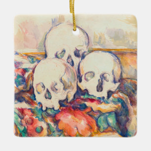 Ornement En Céramique Paul Cezanne - Aquarelle à trois crânes