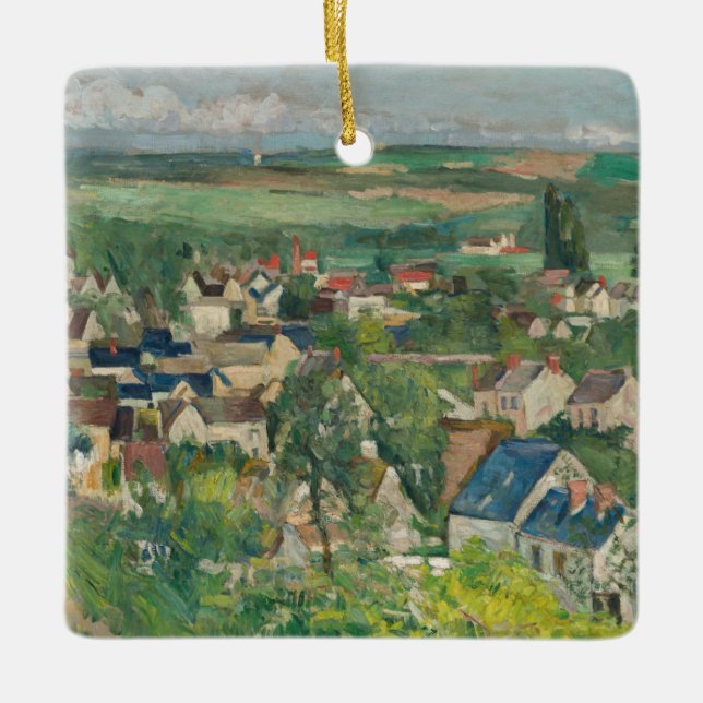 Ornement En Céramique Paul Cezanne - Auvers, Vue panoramique (Devant)