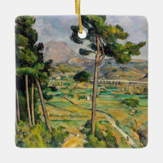 Ornement En Céramique Paul Cezanne - Mont Sainte-Victoire et Viaduc (Devant)