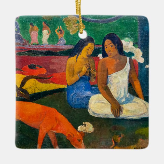 Ornement En Céramique Paul Gauguin - Arearea / Le Chien Rouge (Devant)