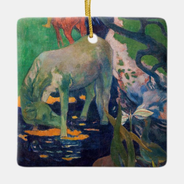 Ornement En Céramique Paul Gauguin - Le Cheval Blanc (Devant)