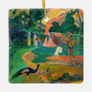 Ornement En Céramique Paul Gauguin - Paysage avec Peacocks / Matamoe