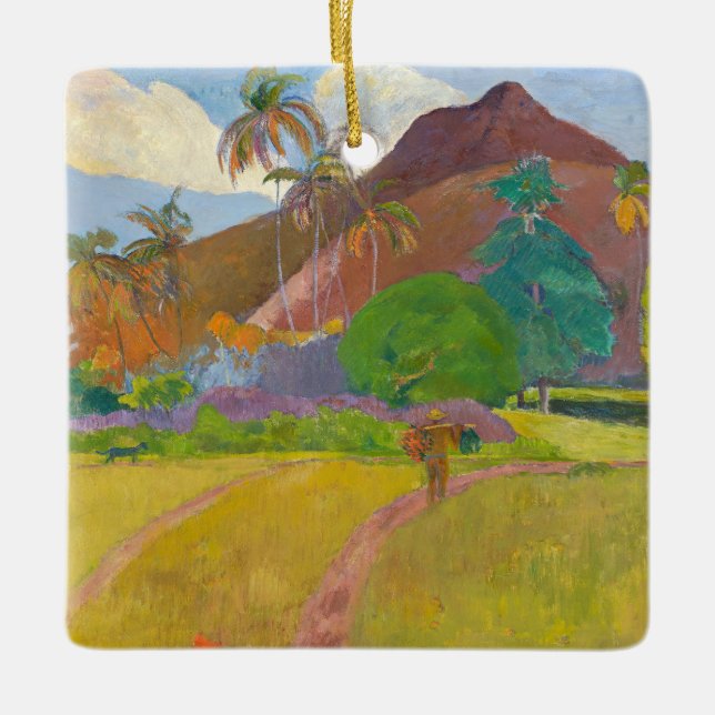 Ornement En Céramique Paul Gauguin - Paysage tahitien (Devant)