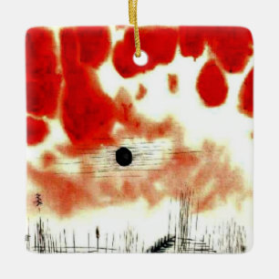 Ornement En Céramique Paul Klee célèbre peinture, Nuages sur Bor,