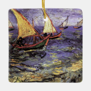 Ornement En Céramique Paysage marin à Saintes Maries par Vincent van Gog