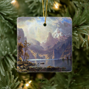 Ornement En Céramique Paysage vintage, lac Tahoe par Albert Bierstadt