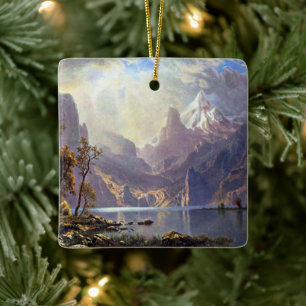Ornement En Céramique Paysage vintage, lac Tahoe par Albert Bierstadt