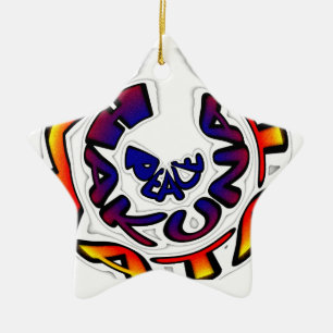 Ornement En Céramique "Peace Hakuna Matata"