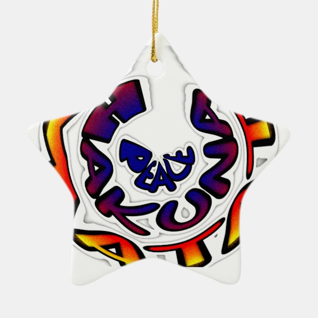 Ornement En Céramique "Peace Hakuna Matata" (Devant)