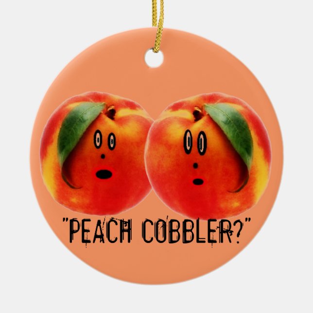 Ornement En Céramique Peach Cobbler Scarbeille (Devant)
