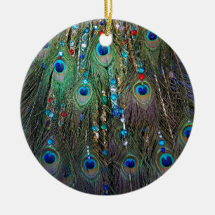 Ornement En Céramique Peacock Jewelery