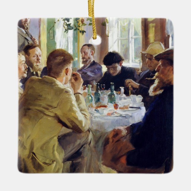 Ornement En Céramique Peder Severin Kroyer - Heure du déjeuner (Devant)