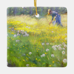 Ornement En Céramique Peder Severin Kroyer - Marie Kroyer dans le jardin