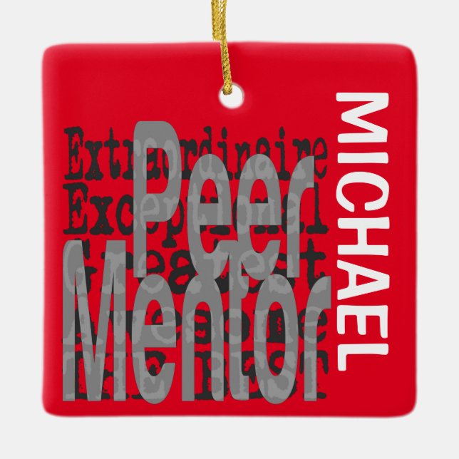 Ornement En Céramique Peer Mentor Extraordinaire PERSONNALISÉ (Devant)