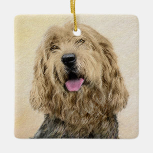 Ornement En Céramique Peinture d'Otterhound - Joli art original de chien