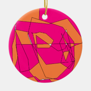 Ornement En Céramique Peinture numérique rose orange, Art pour enfants