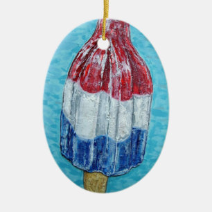 Ornement En Céramique peinture originale d'art de popsicle de bombe de