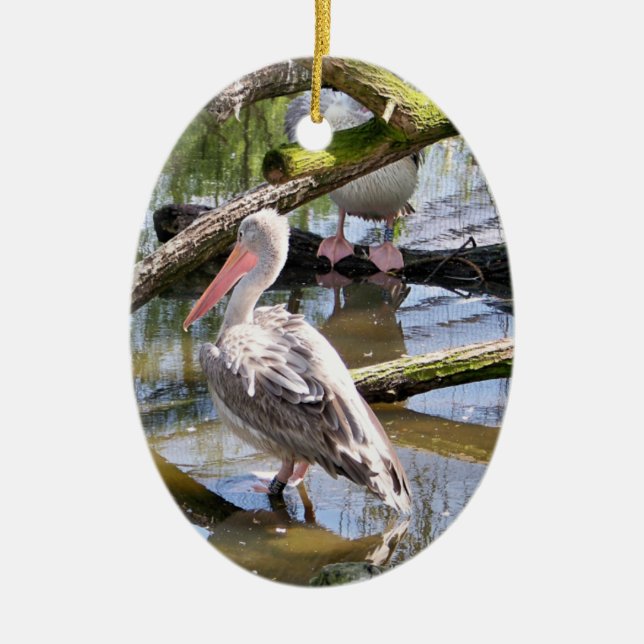 ORNEMENT EN CÉRAMIQUE PÉLICANS (Devant)