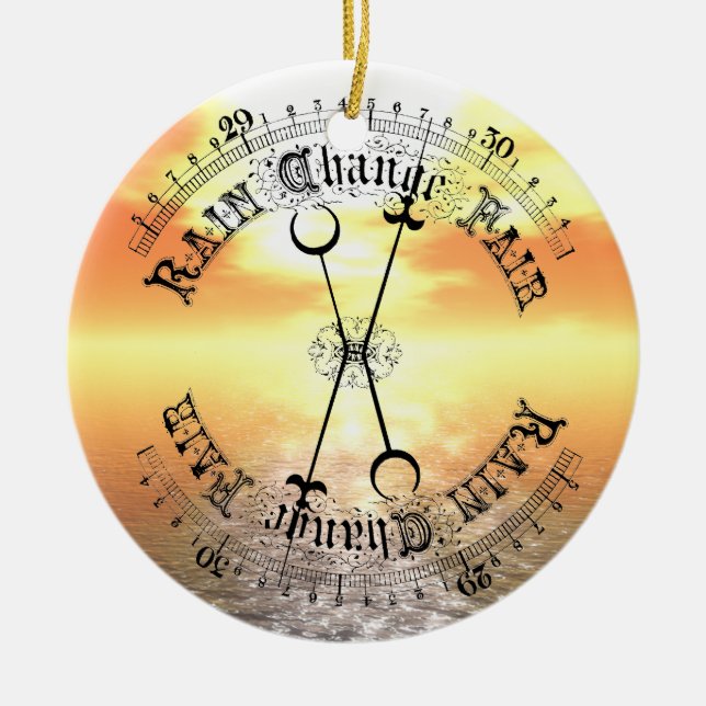 Ornement En Céramique Pendentif de Noël de coucher du soleil de (Devant)