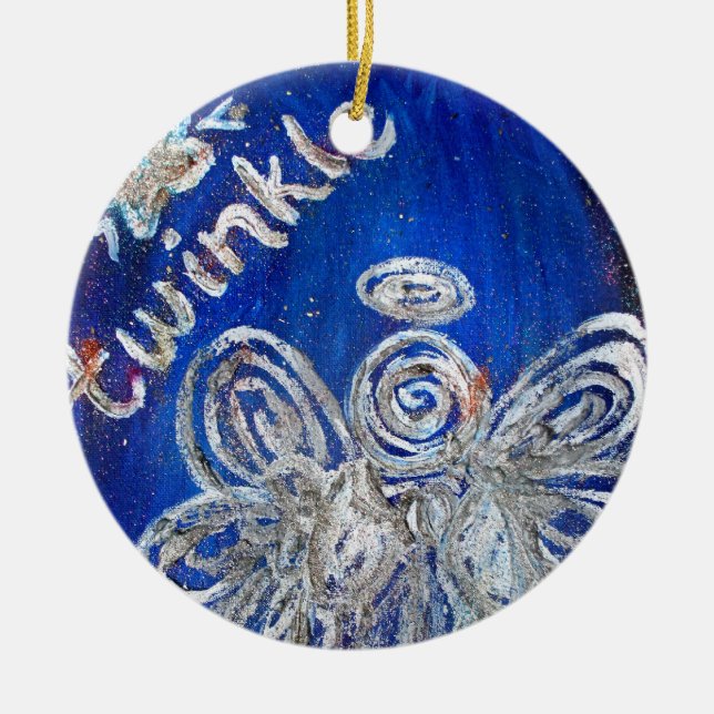 Ornement En Céramique Pendentif ornemental Twinkle Angel (Devant)