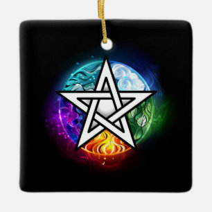 Ornement En Céramique pentagramme du Wiccan