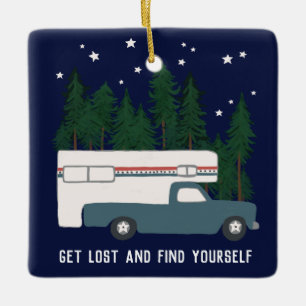 Ornement En Céramique PERDEZ-VOUS ET TROUVEZ VOUS-MÊME Camper RVing