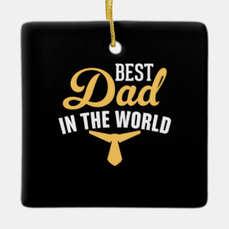 Ornement En Céramique Père Cadeau Meilleur Père Dans Le Monde