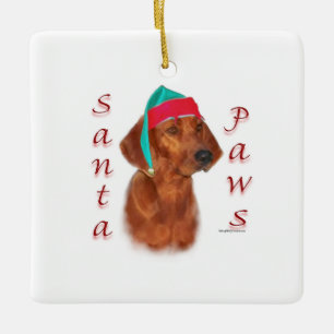 Ornement En Céramique Père Noël Paws