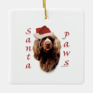 Ornement En Céramique Père Noël Paws, Espagne du Sussex