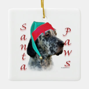 Ornement En Céramique Père Noël Paws, Setter anglais