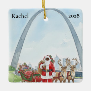 Ornement En Céramique Père Noël personnalisé de Saint-Louis