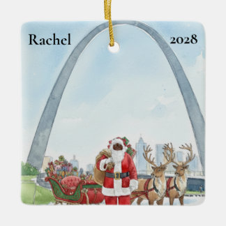 Ornement En Céramique Père Noël personnalisé de Saint-Louis