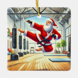 Ornement En Céramique Père Noël personnalisé Favori Karateka