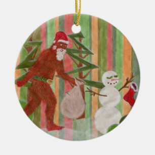 Ornement En Céramique Père Noël-Squatch : Je crois