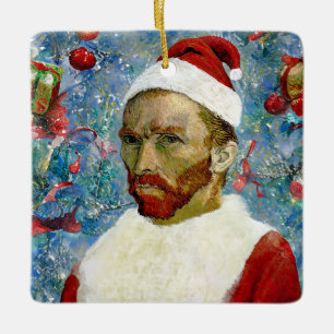 Ornement En Céramique Père Noël, Van Gogh