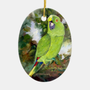 Ornement En Céramique Perroquet jaune de Cydney Naped