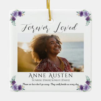 Ornement En Céramique Personalized Memorial Glass Ornament | Keepsake