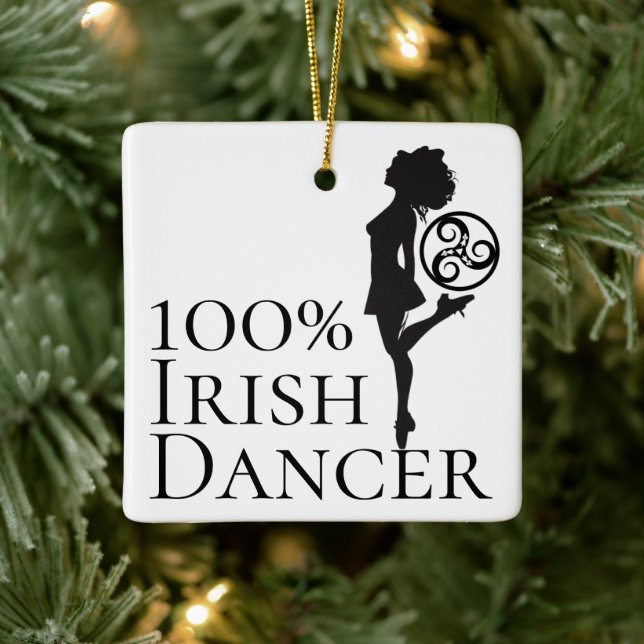 Ornement En Céramique Personnalisé 100% danseur irlandais dur chaussures (Arbre)