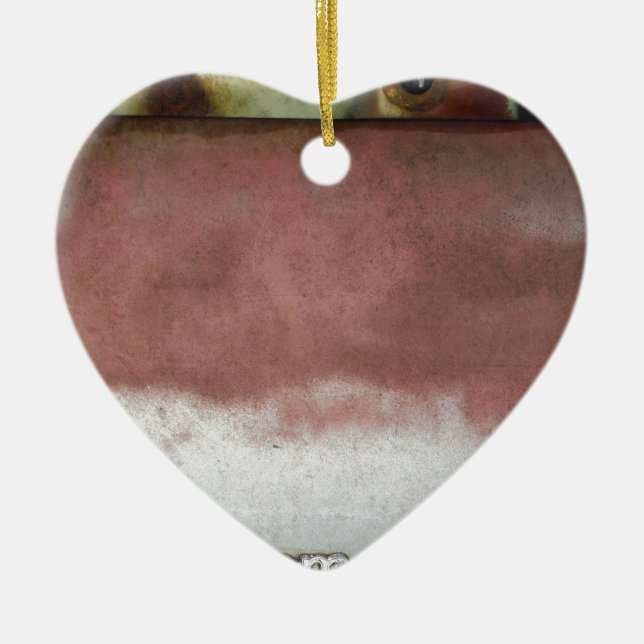 Ornement En Céramique personnalisé de luxe rose et blanc (Devant)