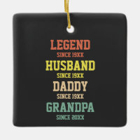 Personnalisé Retro Legend Mari Daddy Grand-père