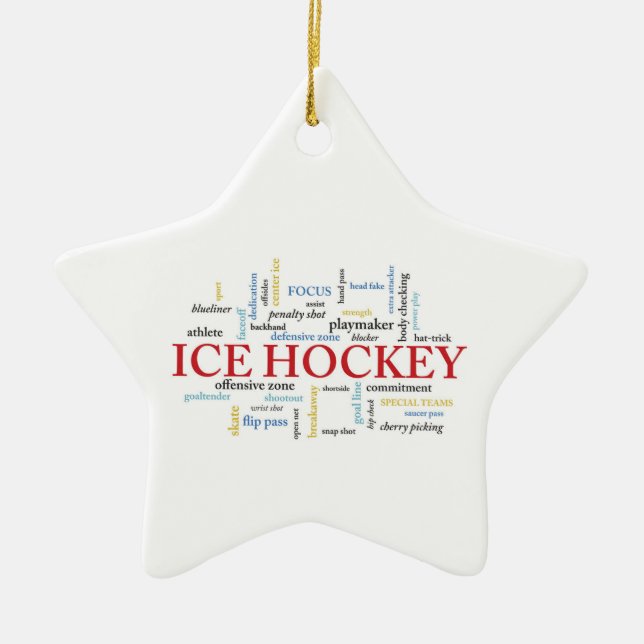 Ornement En Céramique Personnaliser, Merci d'entraîneur de hockey sur gl (Devant)