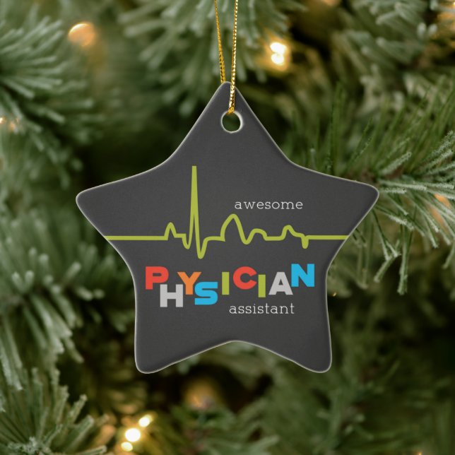 Ornement En Céramique Personnalisez, Semaine de l'adjoint de médecin stu (Arbre)