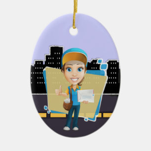 Ornement En Céramique Personne de livraison / Courrier - SRF