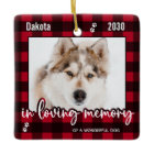 Pet Dog Memorial Rouge Plaid In Love Mémoire Photo